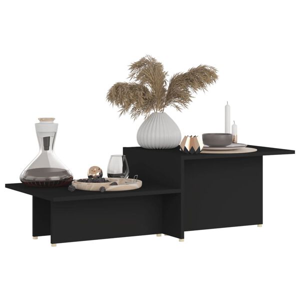 vidaXL Coffee Table Black 111.5x50x33 cm Engineered Wood