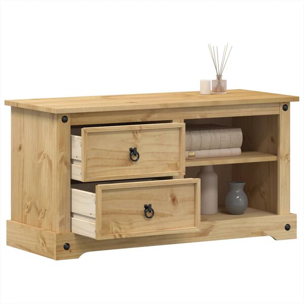 vidaXL TV Cabinet Corona 100x40x52 cm Solid Wood Pine