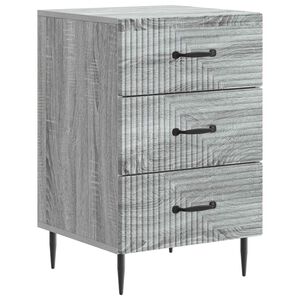 vidaXL Bedside Cabinet Grey Sonoma 43 x 41 x 66.5 cm Engineered Wood