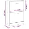 vidaXL Shoe Cabinet Black 59x17x81 cm Engineered Wood