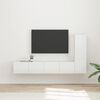 vidaXL TV Cabinet Set 3 pcs High Gloss White Engineered Wood