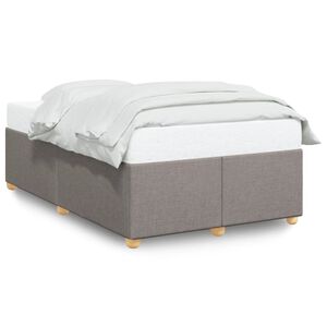 vidaXL Bed Frame without Mattress Taupe 120x190 cm Small Double Fabric