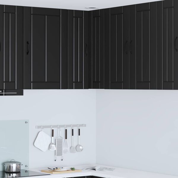 vidaXL Kitchen Cabinet Black 57 x 57 x 80 cm Engineered Wood