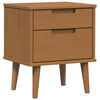 vidaXL Bedside Cabinet Caramel 40 x 35 x 48 cm Solid Pine Wood