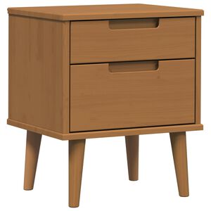 vidaXL Bedside Cabinet Caramel 40 x 35 x 48 cm Solid Pine Wood