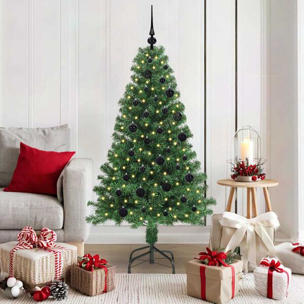 vidaXL Artificial Christmas Tree with 150 LEDs with Stand Green 150 cm