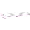 vidaXL Floating Wall Shelves 4 pcs White 120x23.5x3.8 cm MDF