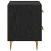 vidaXL Bedside Cabinet Black Oak 40 x 35 x 47.5 cm Engineered Wood