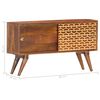 vidaXL Sideboard Honey Brown 88x24x50 cm Solid Mango Wood