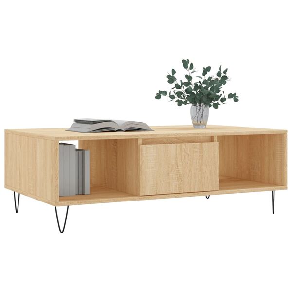 vidaXL Coffee Table Sonoma Oak 104x60x35 cm Engineered Wood
