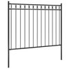 vidaXL Garden Fence Steel 1.81x1.2 m Black