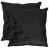 vidaXL Cushion Cover 2 pcs HEERLEN Black 65 x 65 cm Flannel