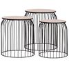 vidaXL Coffee Tables 3 pcs Black