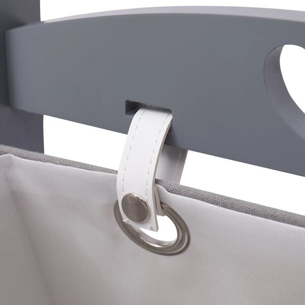 vidaXL 4-Layer Basket Rack Dark Grey 35x35x125 cm Wood