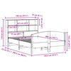 vidaXL Bookcase Bed without Mattress 140x200cm Solid Wood Pine