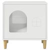 vidaXL Cat House Gloss White 51 x 30 x 52 cm Engineered Wood