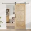 vidaXL Sliding Door Brown 86 x 198.5 cm Solid Pine Wood