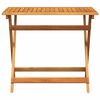 vidaXL Garden Table Folding Brown 90 x 55 x 75 cm Solid Acacia wood