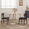 vidaXL Dining Chair 2 pcs Light Brown and Black Solid Wood