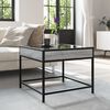 vidaXL Coffee Table with Infinity LED Grey Sonoma 50x50x41 cm