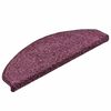vidaXL Stair Mats 30 pcs 65x21x4 cm Dark Purple Half Round Large