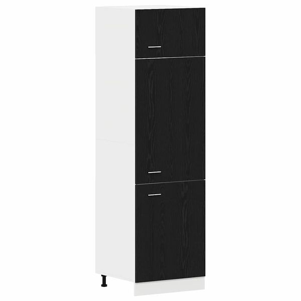 vidaXL Hanging Cabinet Lyon Black Oak 60 x 31 x 207 cm Engineered Wood