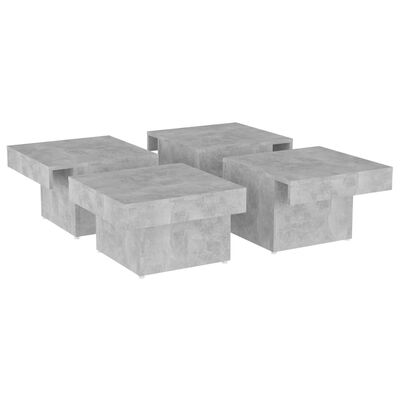 vidaXL Coffee Table Concrete Grey 90x90x28 cm Engineered Wood
