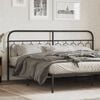vidaXL Metal Replace Headboard Black 200 cm