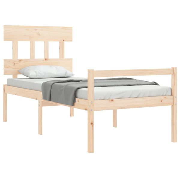 vidaXL Senior Bed without Mattress 90x200 cm Solid Wood