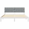 vidaXL Bed Frame with Upholstered Headboard White 180 x 200 cm