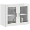 vidaXL Kitchen Wall Cabinet with Glass Door Porto High Gloss White