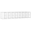 vidaXL Outdoor Dog Kennel Galvanised Steel 19.36 m&sup2;