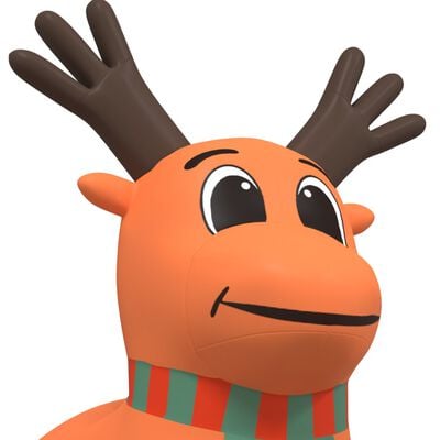 vidaXL Christmas Inflatable Reindeer with LEDs 400 cm