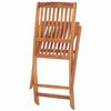 vidaXL Chair Folding Brown Acacia Wood