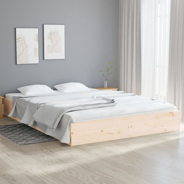 vidaXL Bed Frame without Mattress Solid Wood 120x200 cm