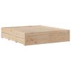 vidaXL Bed Frame without Mattress with Drawers 200x200 cm Solid Wood Pine