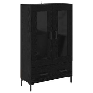 vidaXL Highboard Black Oak 69.5 x 31 x 115 cm Engineered Wood