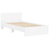 vidaXL Bed Frame without Mattress with Headboard White 100x200 cm