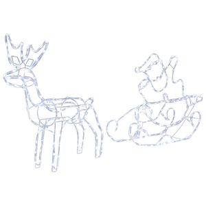 vidaXL Reindeer and Sleigh Christmas Decoration LOVIISA 320 LEDs