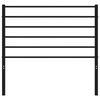 vidaXL Metal Replace Headboard Black 80 cm