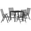 vidaXL Garden Dining Set Folding 5 pcs Anthracite Steel