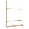 vidaXL Clothes Rack with Hooks and Wheels 100x35x157 cm Bamboo