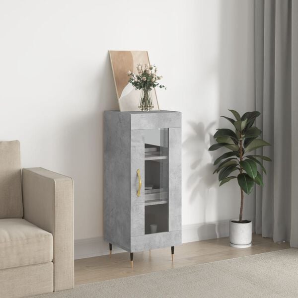 vidaXL Sideboard Concrete Grey 34.5x34x90 cm Engineered Wood