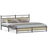 vidaXL Metal Bed Frame without Mattress Sonoma Oak 193x201 cm