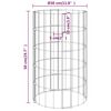 vidaXL Circular Gabion Raised Beds 4 pcs Ø30x50/100/150/200 cm