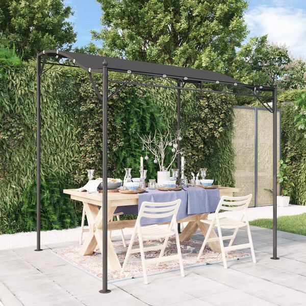 vidaXL Canopy Anthracite 2x2.3 m 180 g/m&sup2; Fabric and Steel
