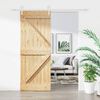 vidaXL Sliding Door with Hardware Set 85x210 cm Solid Wood Pine