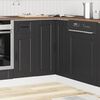 vidaXL Kitchen Corner Base Cabinet Porto Black Engineered Wood