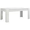 vidaXL Dining Table High Gloss White 180x90x76 cm Engineered Wood