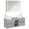 vidaXL Bathroom Furniture Set 4 pcs Grey Sonoma
